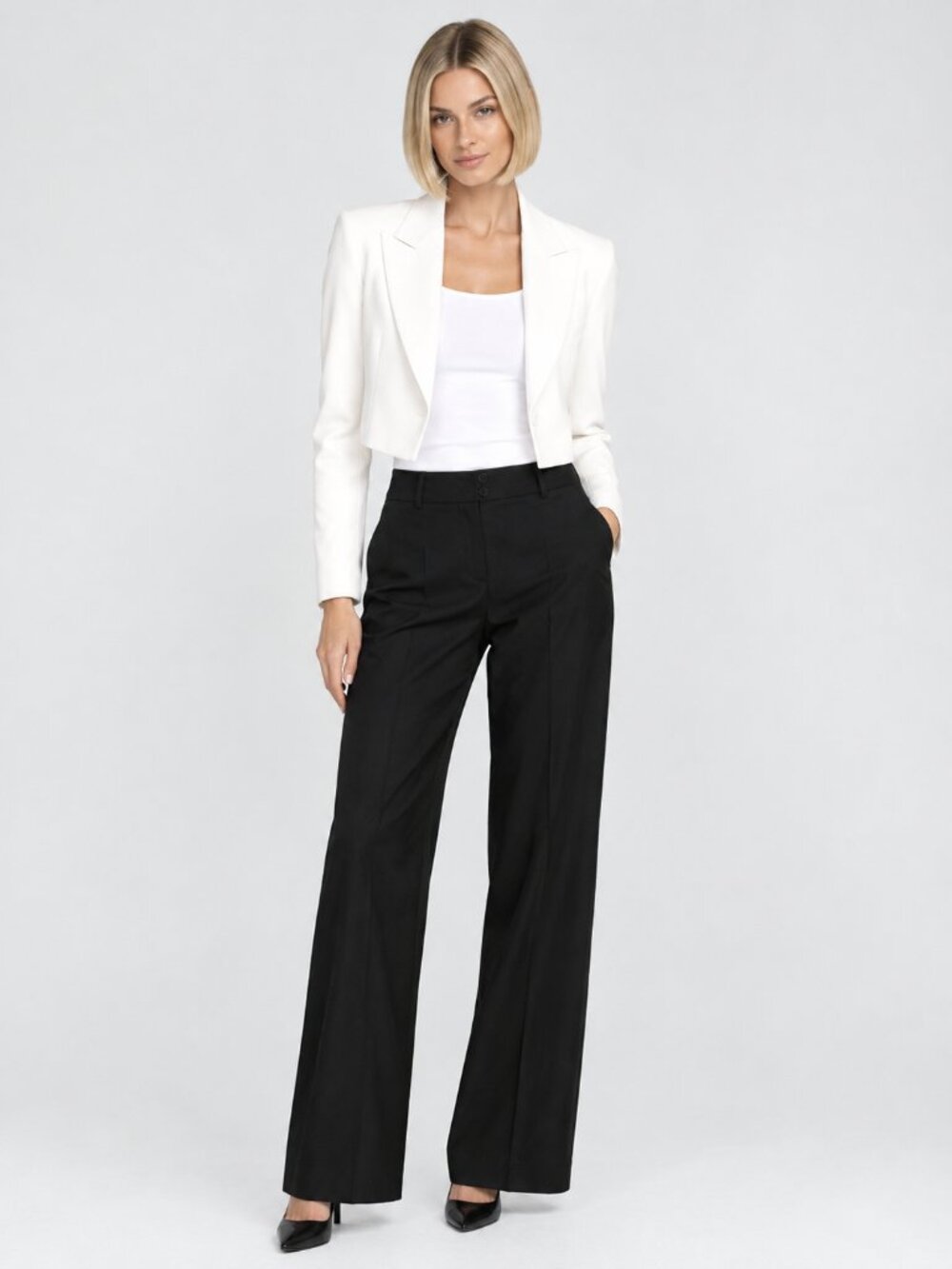 2/$30 J. Jill Stretch Double-Button Wide Leg Trouser Mid Rise Black 6 #A4721